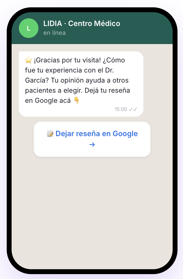 Pedido automático de reseñas en Google